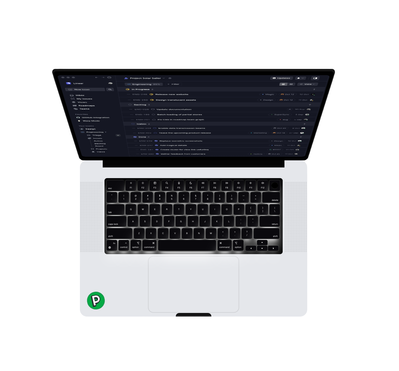 Graphic of a MacBook