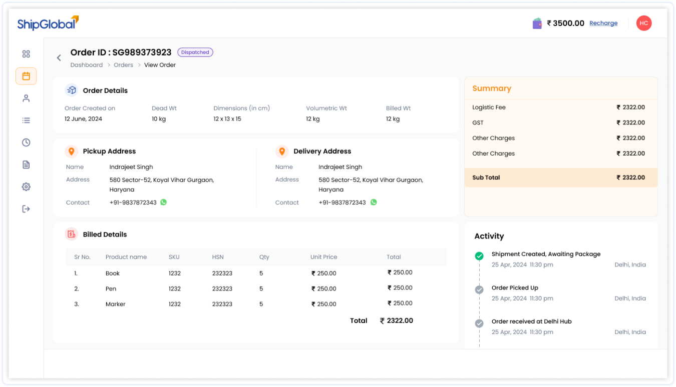 Order Success Design